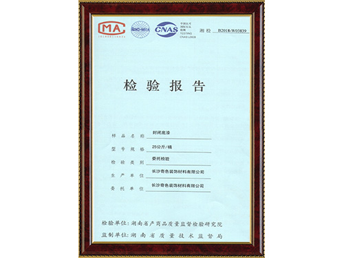封闭底漆-检验报告