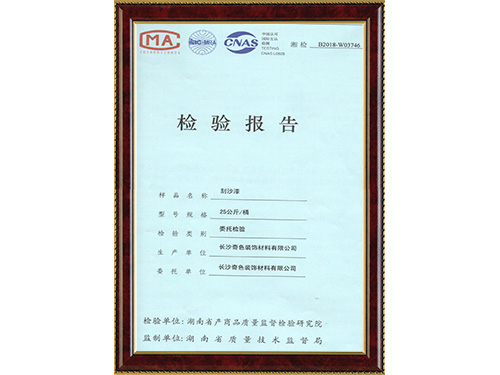 刮沙漆-检验报告